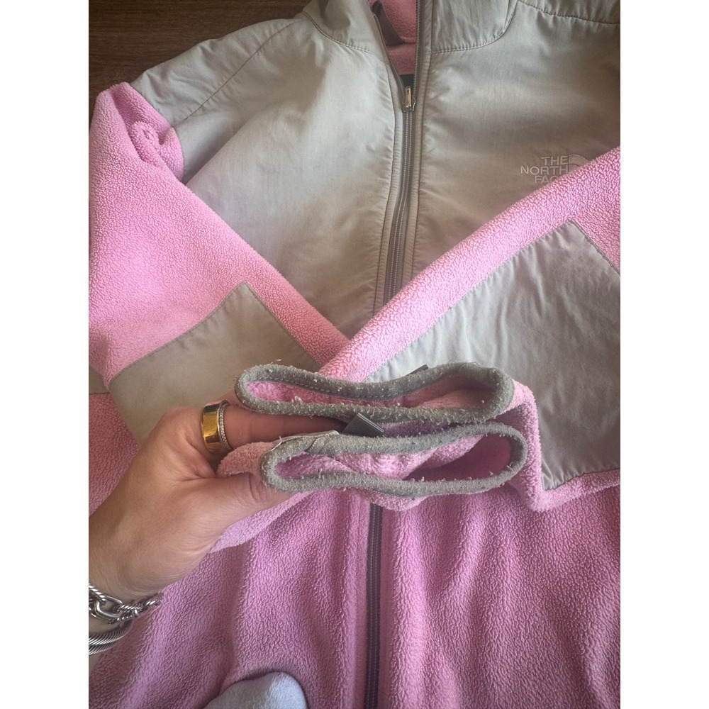 The North Face Fleece Jacket Pink Gray Youth XL Full Zip Outdoor - Picture 5 of 5